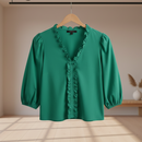 Harper elegant ruffled blouse for women with stylish ruffle detailing