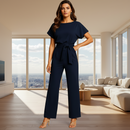 Amelia high-waist lace-up jumpsuit for women with a tailored silhouette