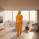 Amelia high-waist lace-up jumpsuit for women with a tailored silhouette