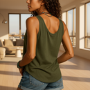 Liana sleeveless V-neck summer top for women with a relaxed fit