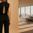 Penelope sleeveless halter jumpsuit for women with a high-waist design